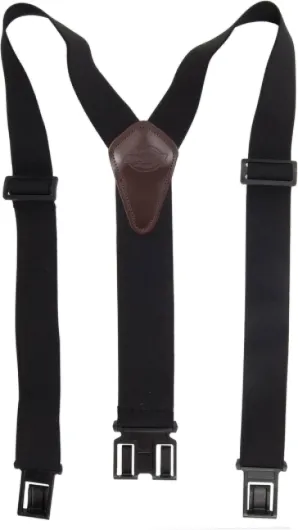 Men's Belt Clip Stretch Suspenders – Adjustable Fit for Work or Casual Wear Black One Size