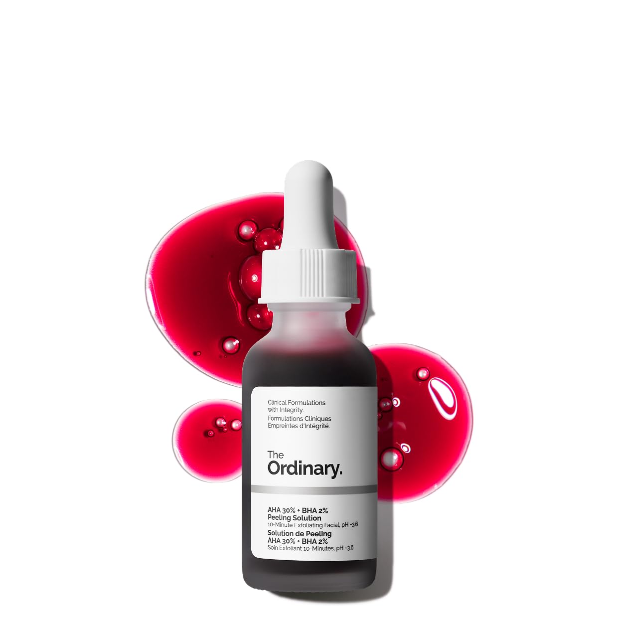 The Ordinary AHA 30% + BHA 2% Peeling Solution, Advanced Exfoliating Peel for Brighter Skin 1 Fl Oz (Pack of 1)