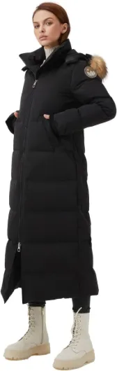 Women's Waukee Long Down Coat Parka Jacket - 750+ Fill Power - Full-Length Large Midnight fullguard balancewarmer