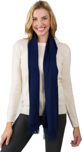 Women's 100% Pure Cashmere Scarf 75"x12" Cashmere Scarves for Women Navy