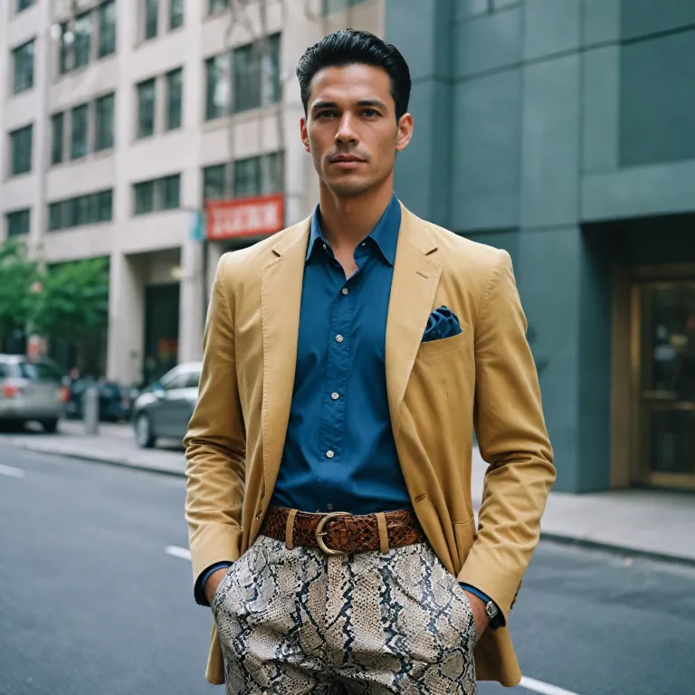 Elevate your style with a snakeskin belt: a bold accessory for men