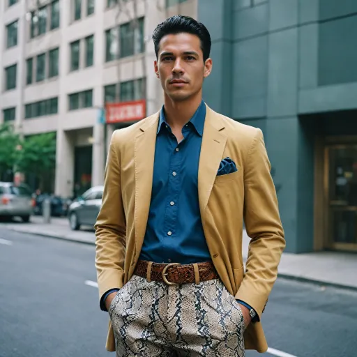 Elevate your style with a snakeskin belt: a bold accessory for men