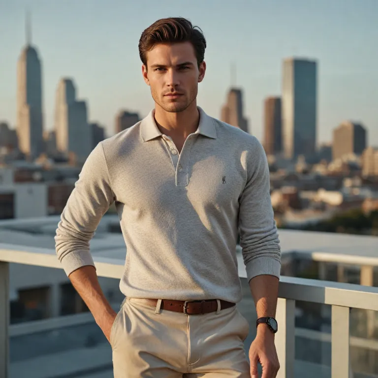 The refined appeal of the cashmere knit polo for modern men