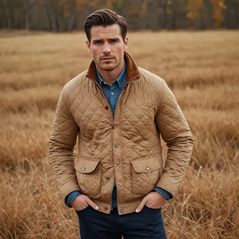 Camel quilted jackets for men who want refined warmth and ease