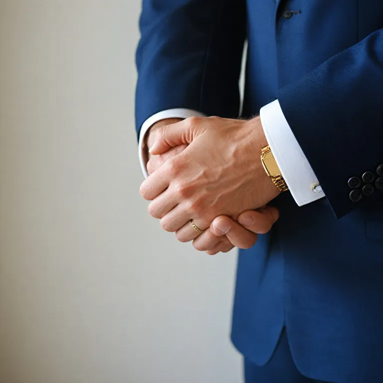 Gold cuff links as the quiet power move in modern menswear