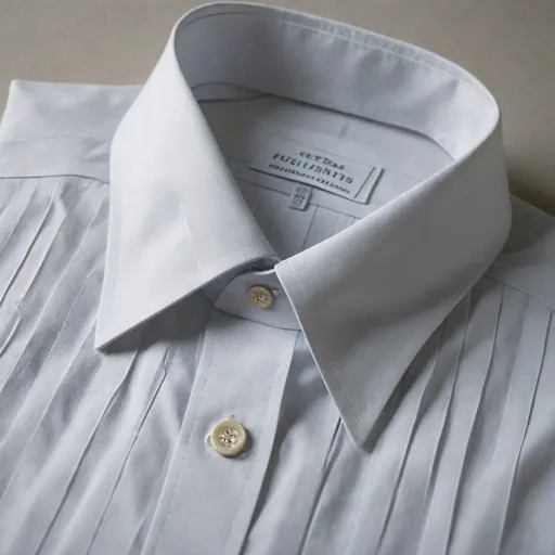 The refined appeal of the pleated men dress shirt with collar