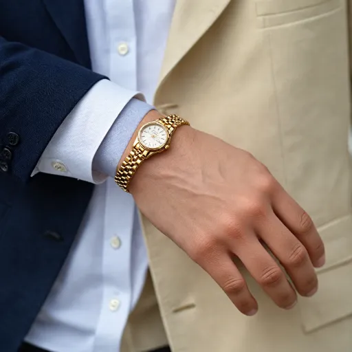 The mens gold figaro bracelet as a refined signature for modern men