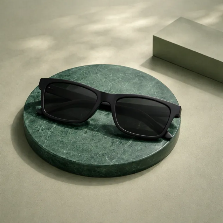Refined sunglasses for round face men who want sharp lines