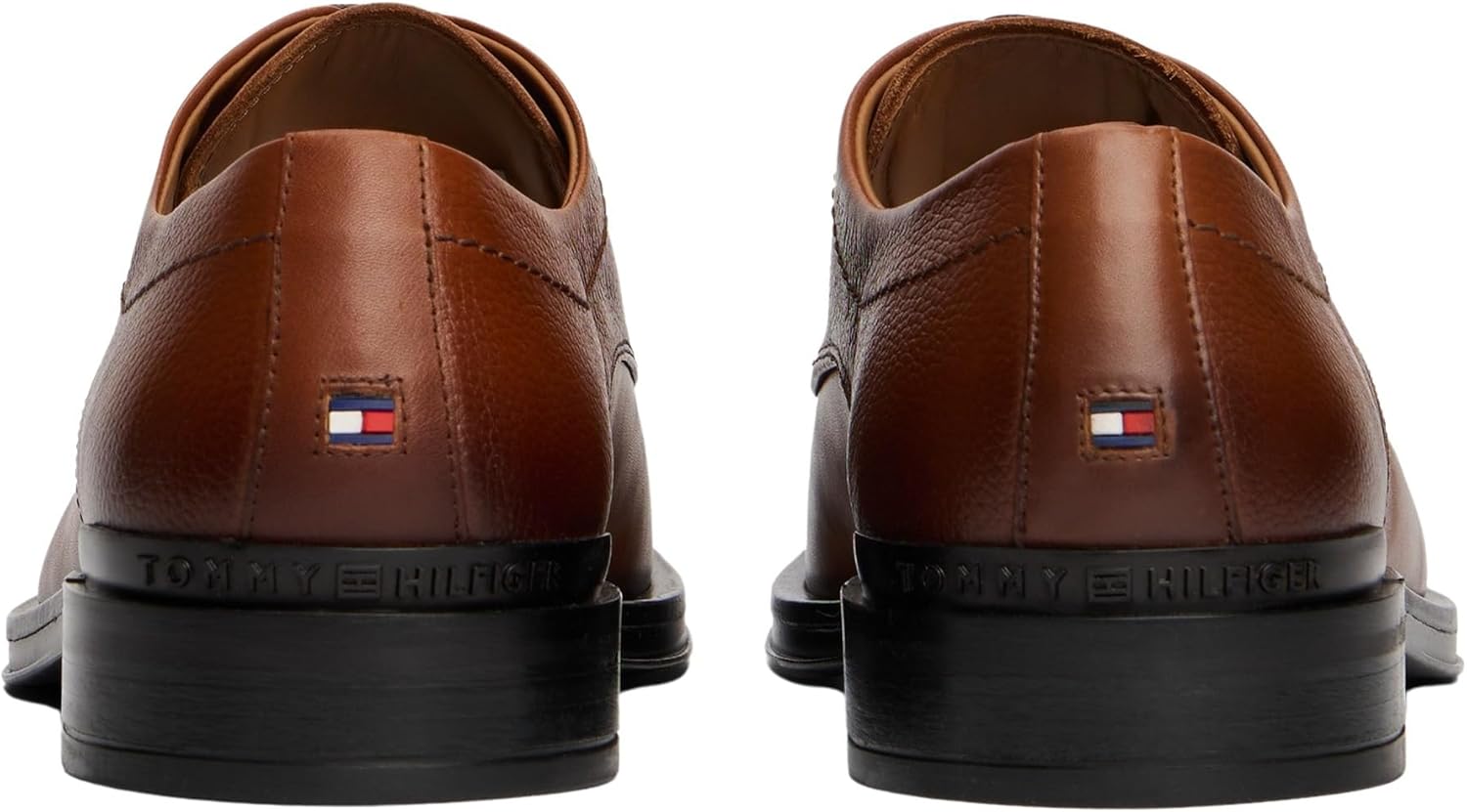 Men’s Corporate Leather Derby Shoes 10 UK Brown Winter Cognac