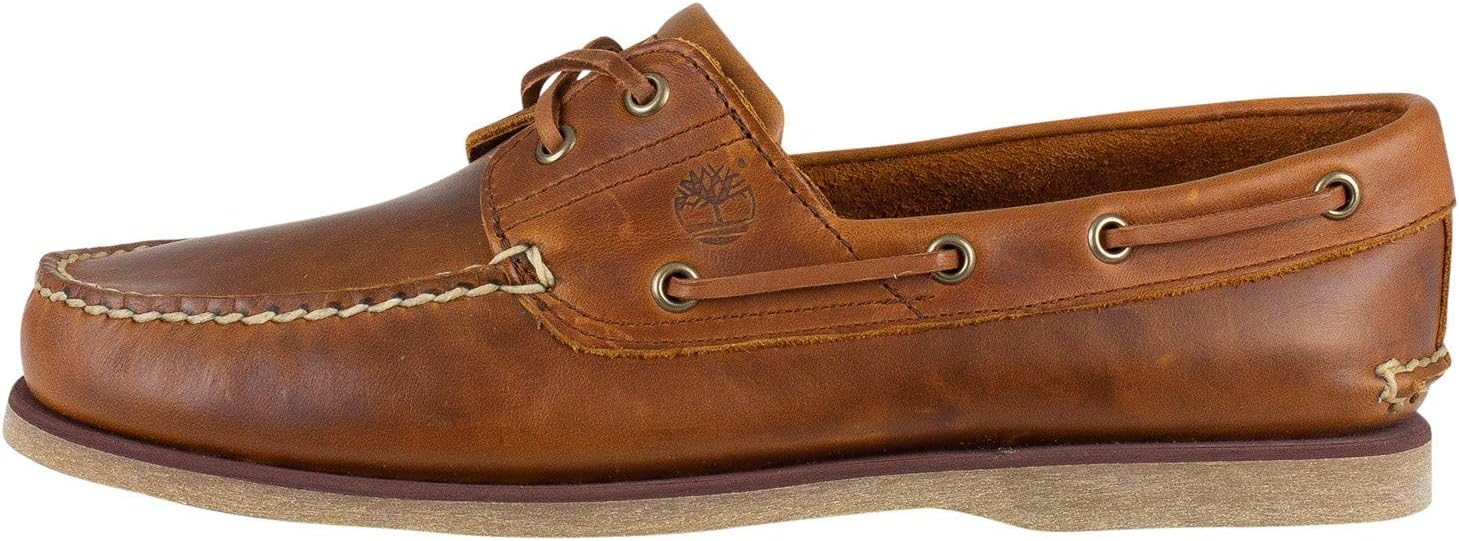 Men's Classic 2 Eye Boat Shoe 9 UK Brown Sahara