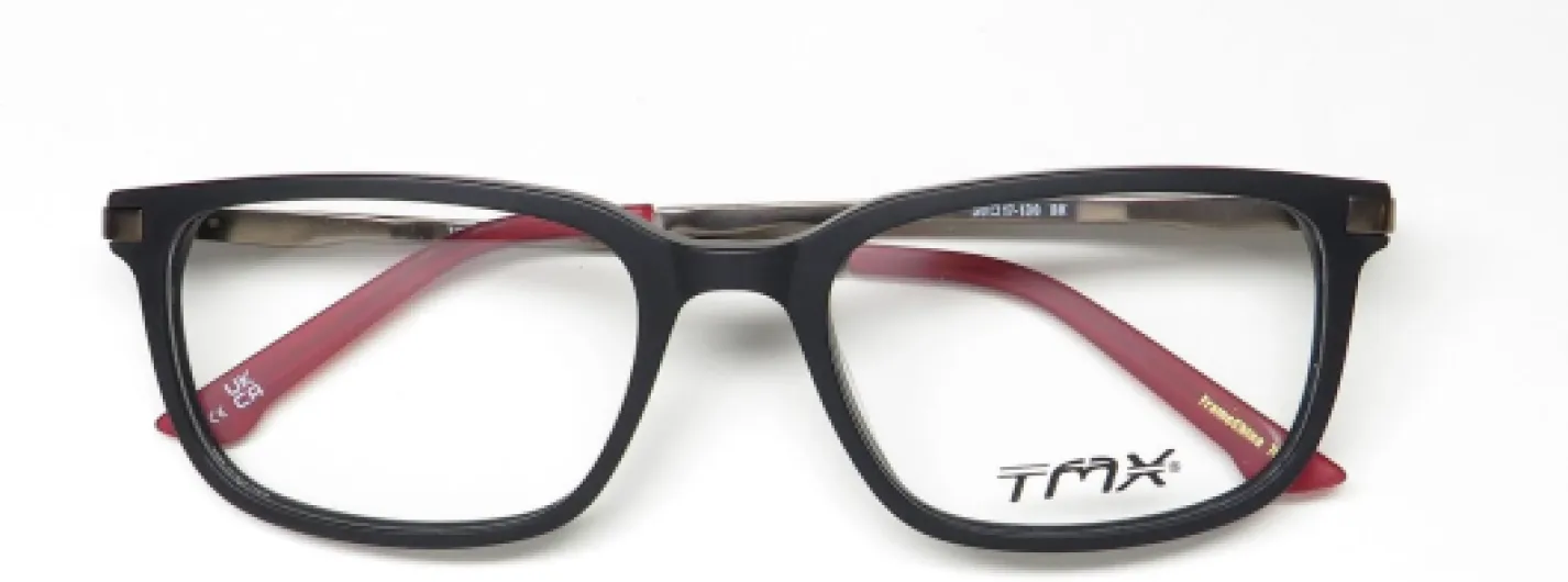 Tmx Strong Side Made Of Premium Acetate Designer Eyeglass Frame/Glasses [50-17-130, matte black]