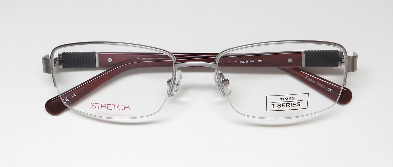 3:36 Pm Stretch Premium T-Series Collection Optical Eyeglass Frame/Glasses [55-18-140, gunmetal]
