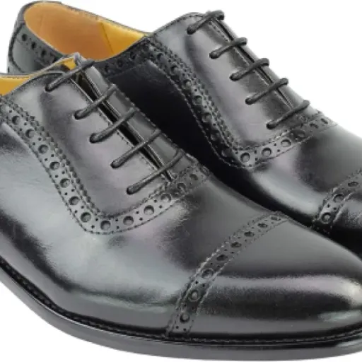 Xposed Real Leather Lace-Up Formal Black Shoes Review: smart office brogues on a budget