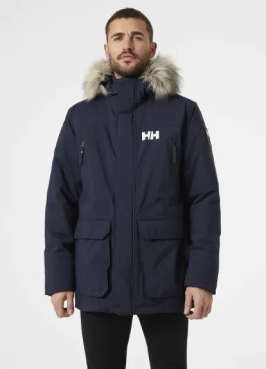 Helly Hansen Men's Reine Parka, Waterproof Insulated Winter Coat Navy L