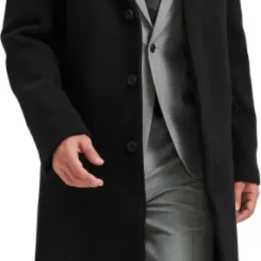 Mens Black Overcoat Wool & Cashmere Covert Warm Winter Bond Coat Review: a classic dress coat that keeps things simple