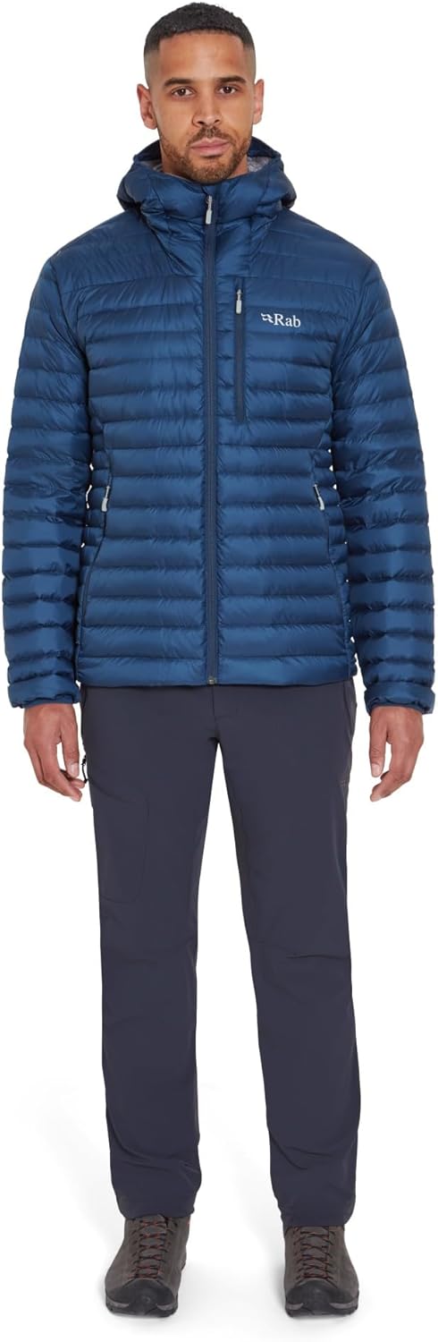 Rab Men's Microlight Down Jacket for Trekking, Climbing, & Skiing L Tempest Blue