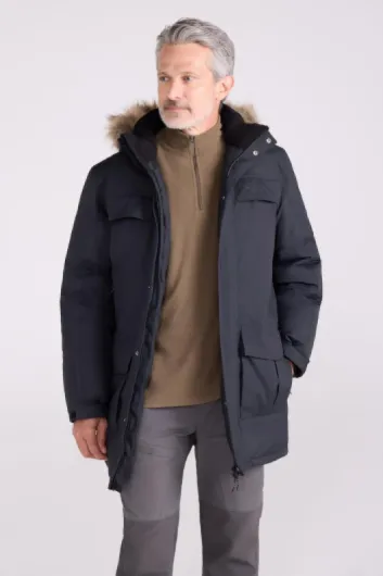 Antarctic Extreme Down Mens Jacket - Adjustable Waist, Waterproof Rain Coat, Quick Drying & Breathable Coat – Ideal for Travelling, Outdoors M Charcoal