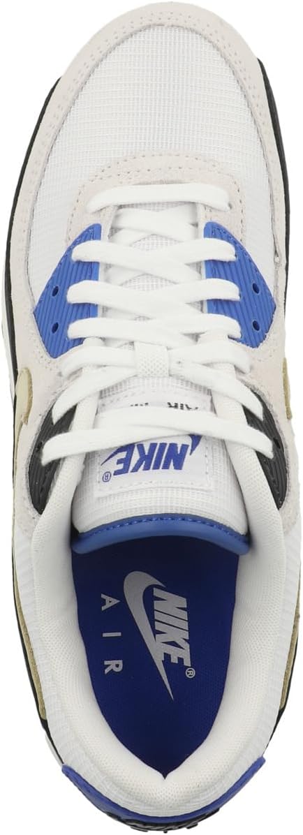 NIKE Men's Air Max 90 PremiumSneaker 5 UK White Khaki Racer Blue Black