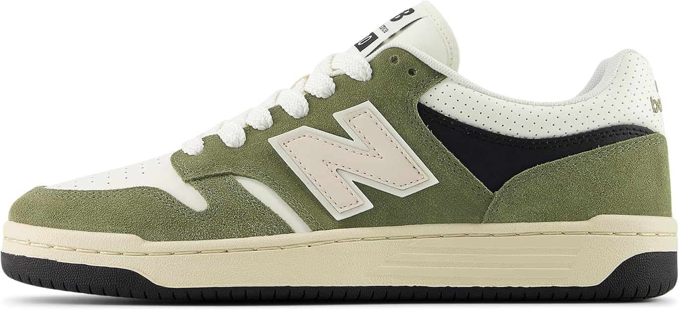 New Balance Men's 480 V1 Sneaker 10 UK Dark Olivine Sea Salt