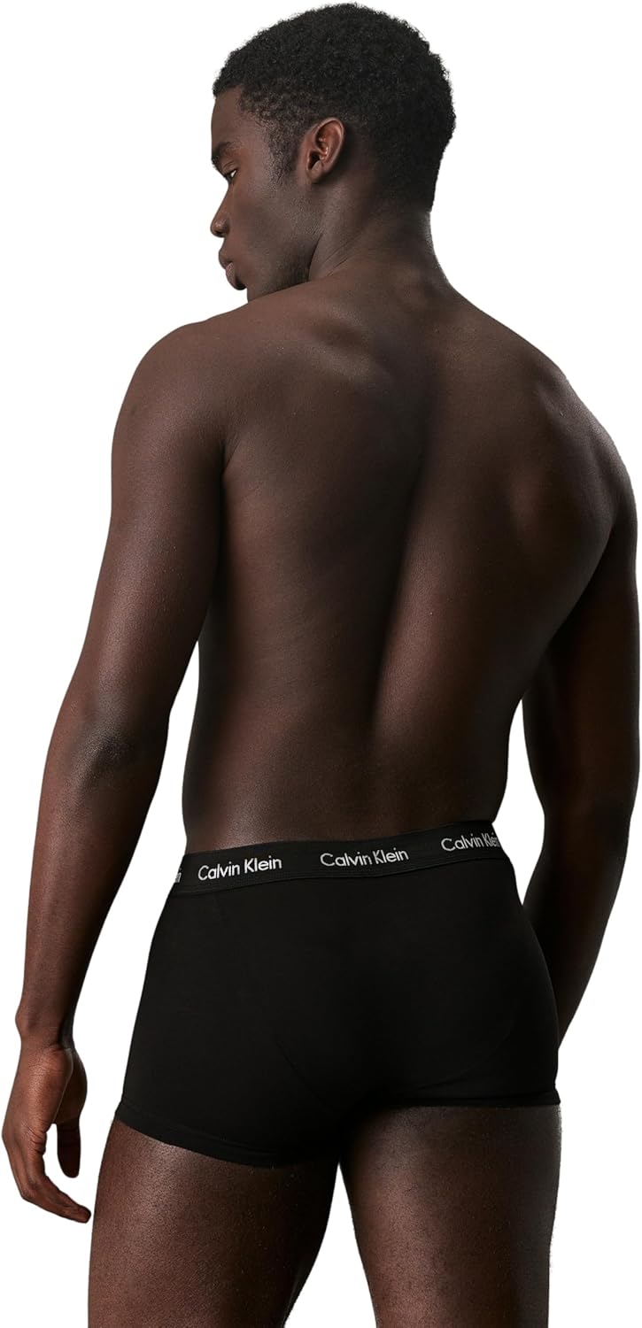 Calvin Klein men boxer shorts - 3P LOW RISE TRUNK M Black (Black W - Black Wb)