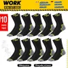 SOXCO 10 Pairs Men’s WORK Socks Review: cheap black work socks that get the job done