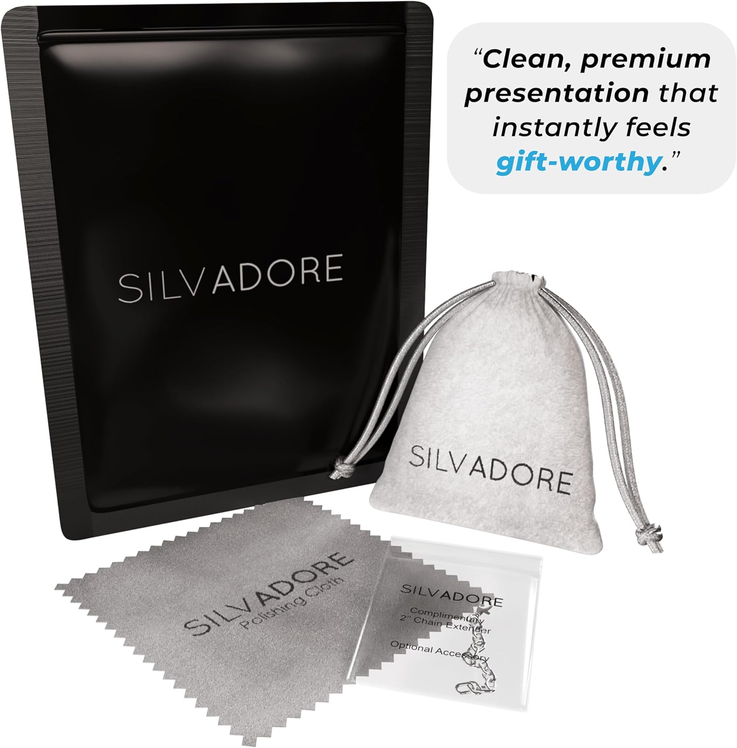 Silver Chain Mens Necklace (9mm Cuban Link) - 925 Silver Plated Stainless Steel Mens Jewellery - Thick, Flat Miami Curb, Non-Tarnish & Waterproof - GIFT-READY - (18/20/22/24 inch) 20.0 Inches a - Velvet Pouch