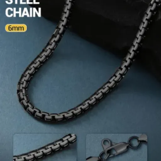 PROSTEEL Mens Necklace Chain Review: a chunky flat box chain that looks good without wrecking your budget