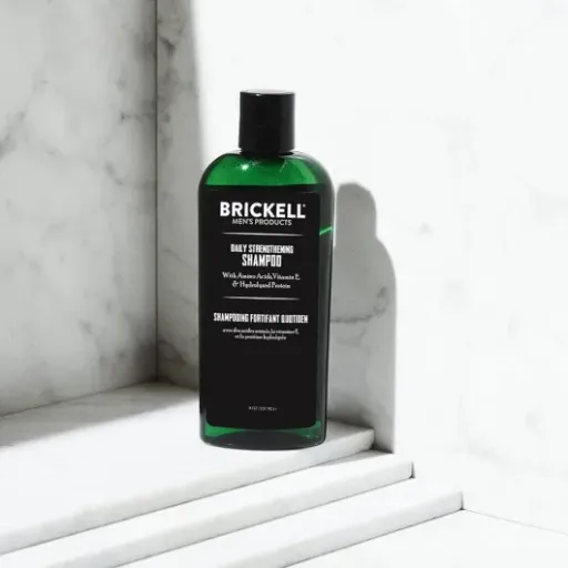 Brickell Men's Daily Strengthening Shampoo Review: minty, clean, and not cheap