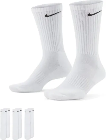 NIKE Men's Cushion Crew Training Socks L (8-11 UK/42-46 EU) White/Black