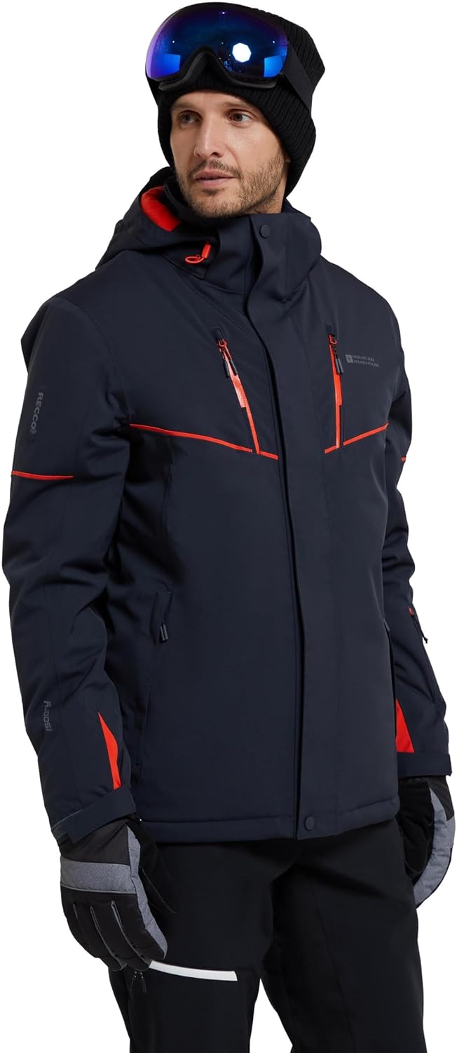 Galactic Extreme Mens Ski Jacket -Warm Waterproof Winter Coat, Breathable -For Snowboarding, Skiing S Grey
